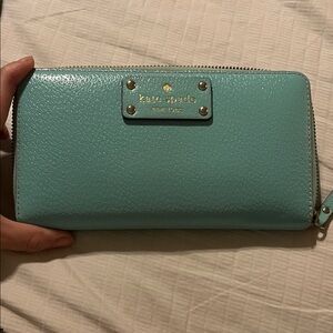 Kate Spade Aqua Zip-Around Wallet